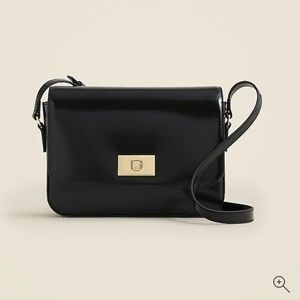 New J Crew Edie Italian leather bag Black